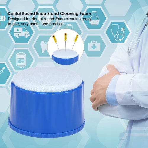 Dental Round Endo Stand Cleaning Foam File Drills Block Holder with Sponge Autoclavable Dentist Product Dental Tool Random Color