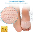 2 PCS White Siliconen Gel Inlegzolen Voorvoet Pad Hoge Hak Schokabsorptie Anti Gladde Voeten Pijn Gezondheidszorg Schoen Binnenzool Lady Silicone Breathable Size Adjustable Insole