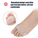 2 PCS White Siliconen Gel Inlegzolen Voorvoet Pad Hoge Hak Schokabsorptie Anti Gladde Voeten Pijn Gezondheidszorg Schoen Binnenzool Lady Silicone Breathable Size Adjustable Insole