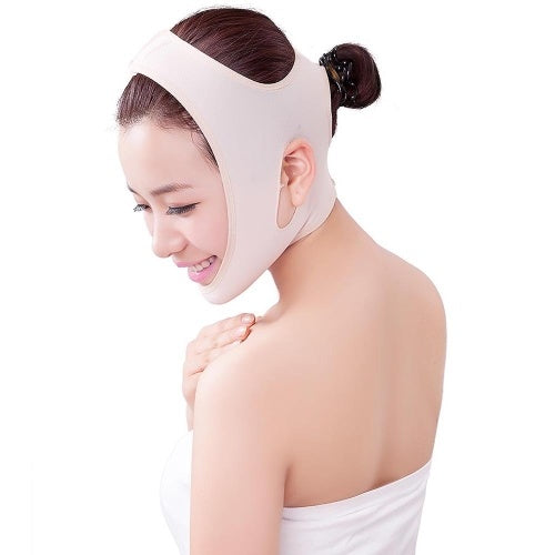 Medium Size Beige Face Mask 3D Face Liftting Device Facial Beauty Tool Face Thin Bandages Small V-shape Face Shaper