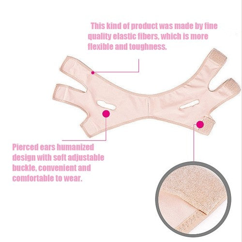 Medium Size Beige Face Mask 3D Face Liftting Device Facial Beauty Tool Face Thin Bandages Small V-shape Face Shaper