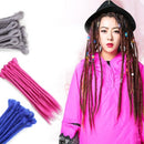 1 Pack 10 PCS Handmade Dreadlocks Extensions Fashion Reggae Crochet Hip-Hop Synthetic Dreads Crochet Braiding Hair 1#