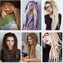 1 Pack 10 PCS Handmade Dreadlocks Extensions Fashion Reggae Crochet Hip-Hop Synthetic Dreads Crochet Braiding Hair 1#