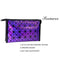 2018 New Fashionable Geometric Cosmetic Bag For Women Luminous Makeup Cases Ladies Zipper Cosmetics Organizer Folding Travel Make Up Handbag Classic 3D Diamond Texture Clutchbag