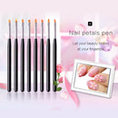 1pc UV Gel Polish French Nail Brushes Gel Varnish Building Painting Petals Drawing Flowers Gradient Dotting Nail Art Pen Brush Three Side Floral Pen