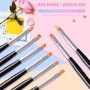 1pc UV Gel Polish French Nail Brushes Gel Varnish Building Painting Petals Drawing Flowers Gradient Dotting Nail Art Pen Brush Three Side Floral Pen