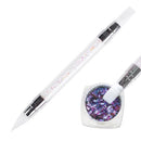 1pc Rhinestones Handle Emboss Nail Art Pen Silicone Nail Carving Brush Glitter Picker Nail Brushes Powder Picking Tools