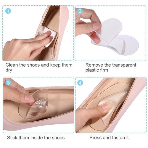 2 Pairs Silicone Insoles Silica Gel Arch Support Insoles Arch Pad