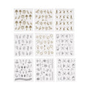 30 Sheets Fashion 3D Gold / Silver Designs Nail Sticker Water Transfer Nail Decals Nail Paper Tip Beauty DIY