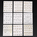 30 Sheets Fashion 3D Gold / Silver Designs Nail Sticker Water Transfer Nail Decals Nail Paper Tip Beauty DIY