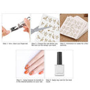 30 Sheets Fashion 3D Gold / Silver Designs Nail Sticker Water Transfer Nail Decals Nail Paper Tip Beauty DIY