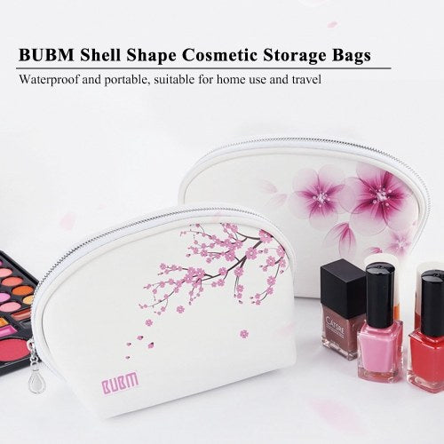 BUBM Shell Shape Cosmetic Storage Bags Handbag Case Makeup Organizer Portable & Waterproof