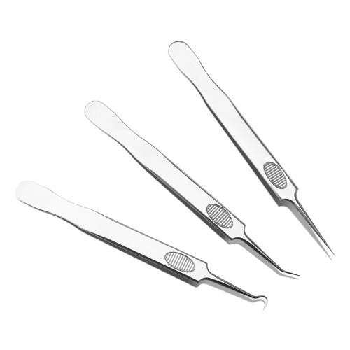 3PCS Stainless Steel Acne Needle Blackhead Removal Clip Whitehead Removal Needle Blemish Remover Tweezers Face Care Beauty Repair Tools