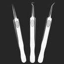 3PCS Stainless Steel Acne Needle Blackhead Removal Clip Whitehead Removal Needle Blemish Remover Tweezers Face Care Beauty Repair Tools