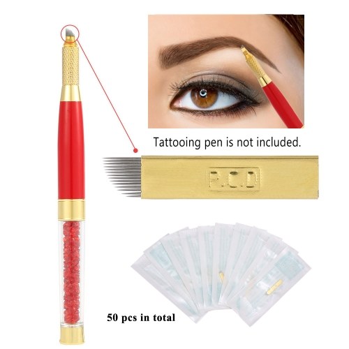 50pcs Eyebrow Needle Tattooing Blade