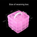 3 Layers Plastic Empty Storage Box Nail Art Rhinestone Tools Jewelry Beads Organizer Container Detachable Makeup Box