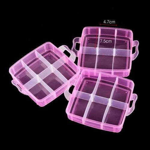 3 Layers Plastic Empty Storage Box Nail Art Rhinestone Tools Jewelry Beads Organizer Container Detachable Makeup Box