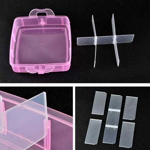 3 Layers Plastic Empty Storage Box Nail Art Rhinestone Tools Jewelry Beads Organizer Container Detachable Makeup Box