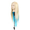 27" Mannequin Head Blue+Gold Hairdressing Training Head Hair Braiding Styling Practice Dummy Head Model With Clamp