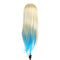 27" Mannequin Head Blue+Gold Hairdressing Training Head Hair Braiding Styling Practice Dummy Head Model With Clamp