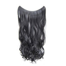 One Piece No Clip Hair Extensions Long Curly Hairpiece