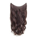 One Piece No Clip Hair Extensions Long Curly Hairpiece