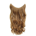 One Piece No Clip Hair Extensions Long Curly Hairpiece