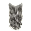 One Piece No Clip Hair Extensions Long Curly Hairpiece