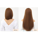 Long Straight Hairpiece for Women Synthetic Fiber Hairpieces