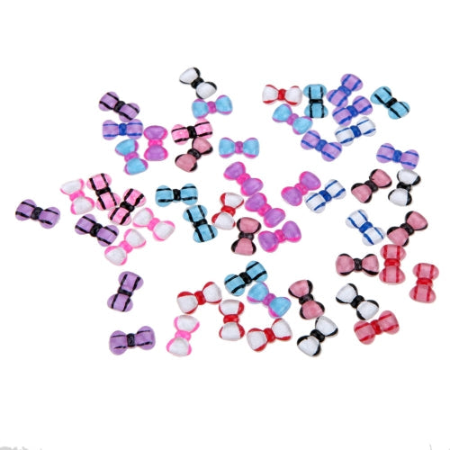 120Pcs DIY 3D Colors Resin Butterflies Nail Art Decoration in 12 Bags