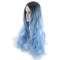 Women Hairstyle Gradient Color Wave Curls Long Curly Hair Wig