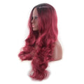 Women Hairstyle Gradient Color Wave Curls Long Curly Hair Wig