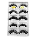 Anself SHIDISHANGPIN 5 Pairs Fake Eyelashes False Eyelashes Long Thick Curly Lashes with 5 Different Styles Makeup Lashes Strip