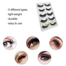 Anself SHIDISHANGPIN 5 Pairs Fake Eyelashes False Eyelashes Long Thick Curly Lashes with 5 Different Styles Makeup Lashes Strip