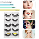 Anself SHIDISHANGPIN 5 Pairs Fake Eyelashes False Eyelashes Long Thick Curly Lashes with 5 Different Styles Makeup Lashes Strip