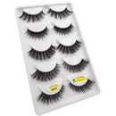 Anself SHIDISHANGPIN 5 Pairs Fake Eyelashes False Eyelashes Long Thick Curly Lashes with 5 Different Styles Makeup Lashes Strip