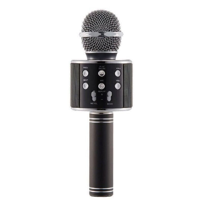 WS858 Portable Wireless Karaoke Microphone - Black