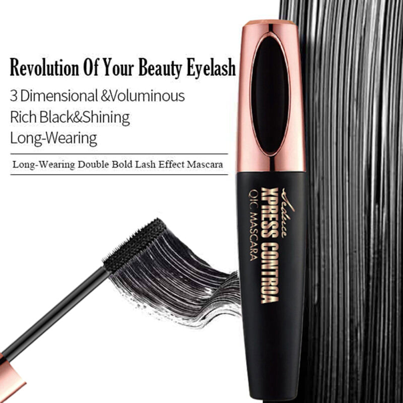 Waterproof 4D Silk Fiber Eyelash Mascara - Black