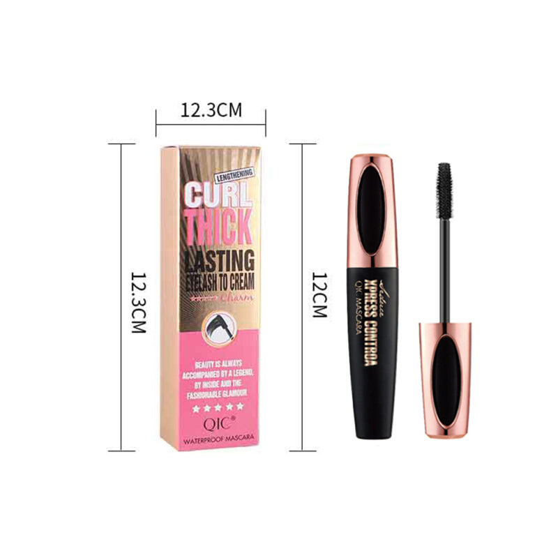 Waterproof 4D Silk Fiber Eyelash Mascara - Black