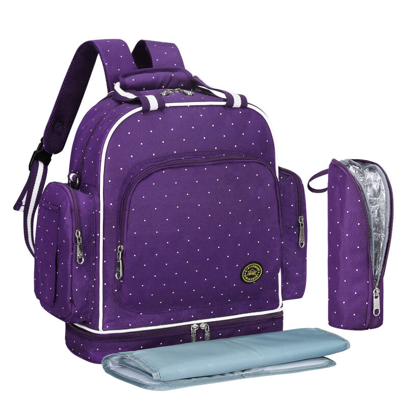 Waterproof Baby Diaper Bag - Purple