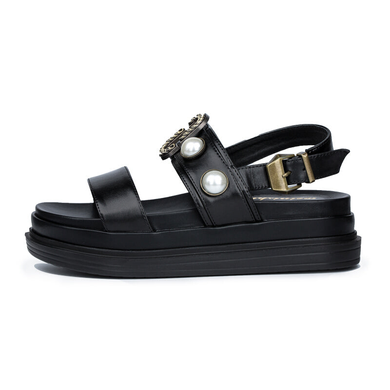 Weinishi Panda Summer Sandals - Black