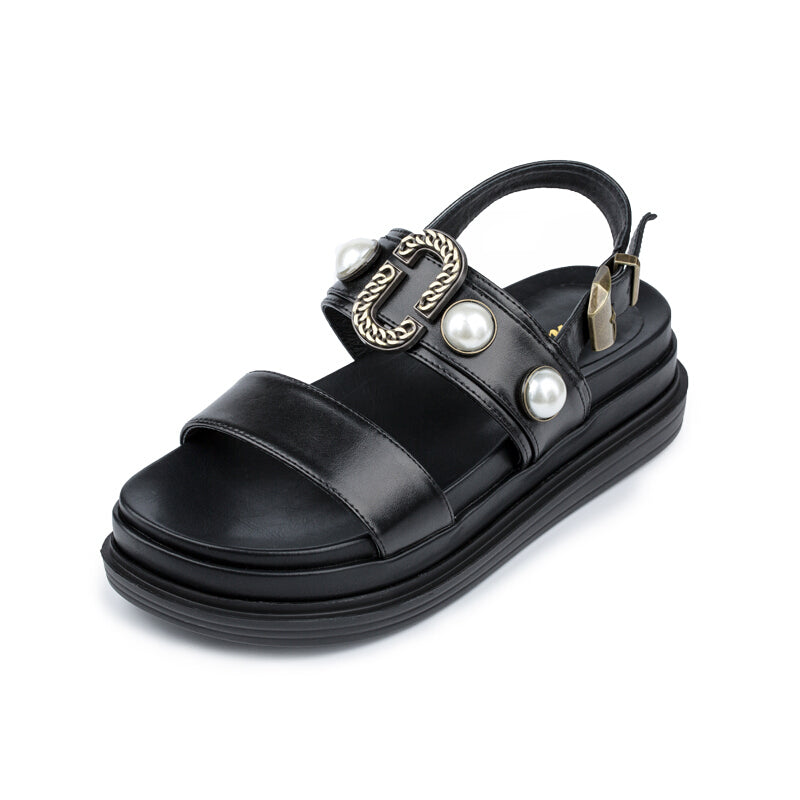 Weinishi Panda Summer Sandals - Black