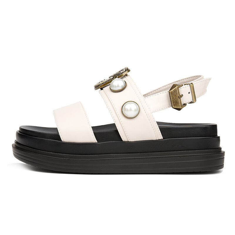 Weinishi Panda Summer Sandals - White