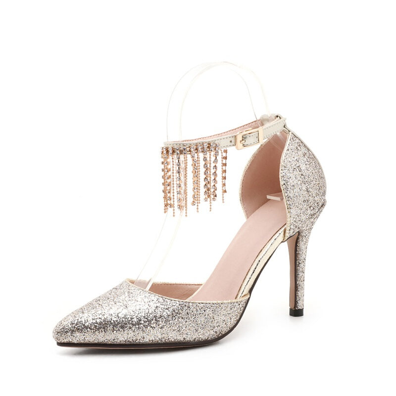 Wetkiss Charming Chain Pumps - Gold