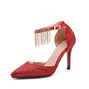 Wetkiss Charming Chain Pumps - Red