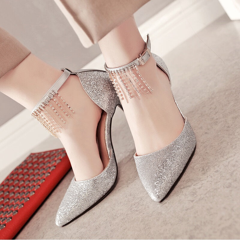 Wetkiss Charming Chain Pumps - Silver