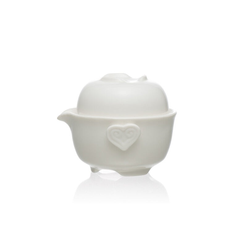 White Porcelain Gongfu Tea Cup & Teapot Set