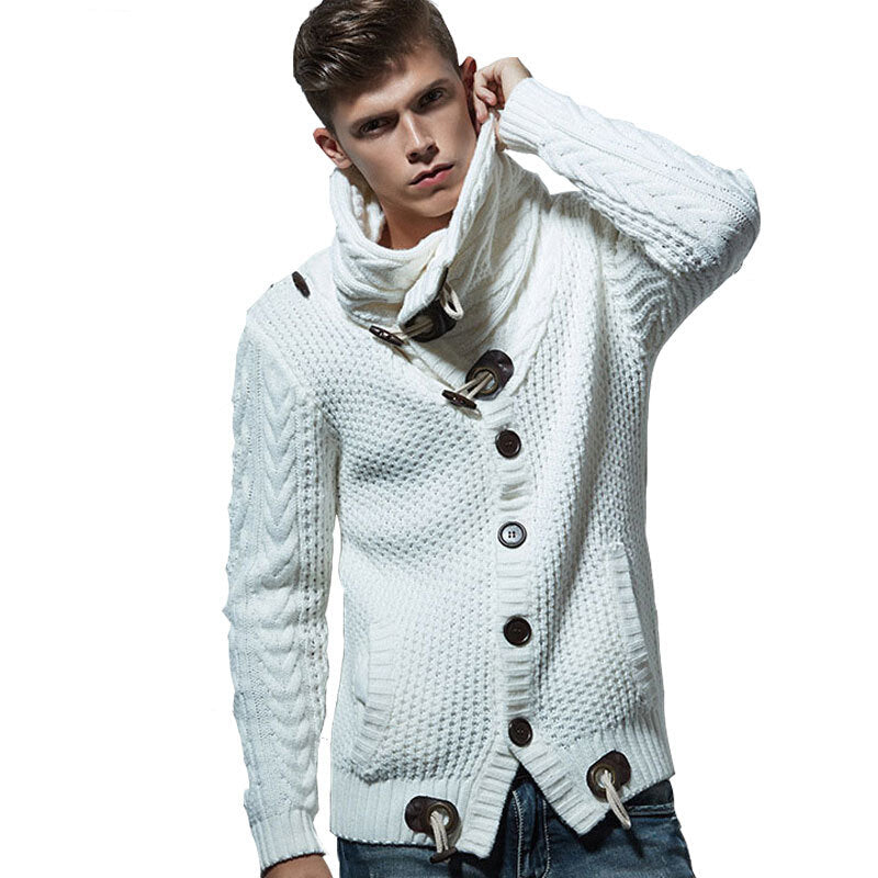 Winter Fashionable Acrylic Warm Knitting Sweater - White