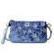 With You Embroidery Canvas Bag - Blue