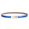 Women Classic Minimalist Leather Belt - Blue